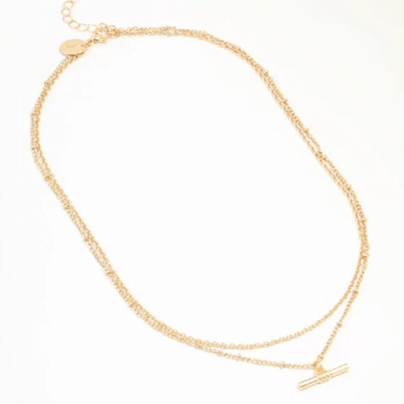 Vintage Boutique Collection: Gold-Tone Minimalist Layered Necklace - Picture 3 of 4